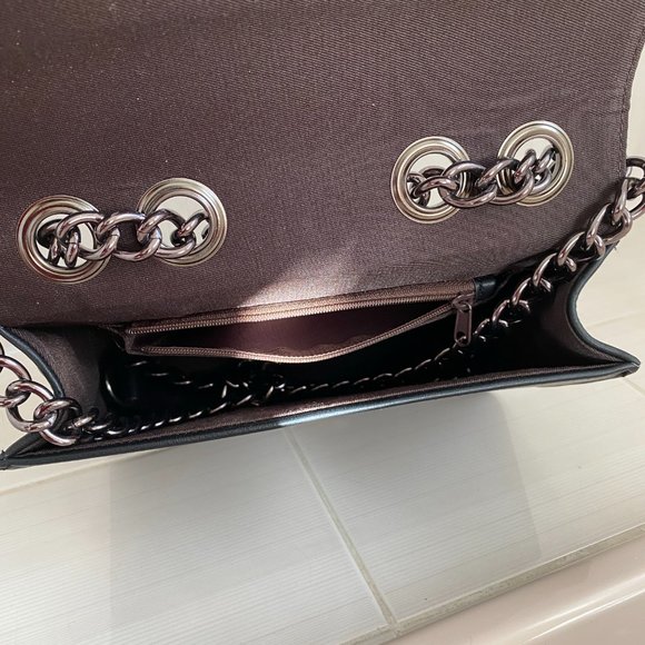 Black and Purple Snake print Crossbody Bag - Picture 7 of 8